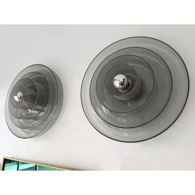 1970s 1970s Sconces Murano Glass by Carlo Nason for Mazzega, Italy - Pair For Sale - Image 5 of 12