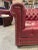 Animal Skin Pair of Custom Burgundy Leather Tufted Chesterfield Club Chairs For Sale - Image 7 of 12