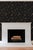 Chinoiserie Butterfly Grove Grasscloth Wallpaper by House Party | Midnight Black | 6 Yards For Sale - Image 3 of 6