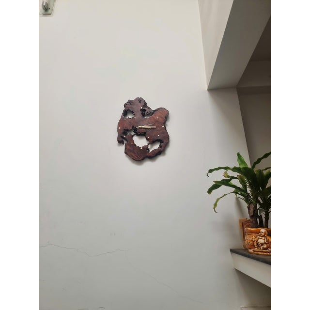 One-of-a-Kind Handcrafted Driftwood Wall Clock – Functional Natural Wood Wall Sculpture For Sale - Image 10 of 17
