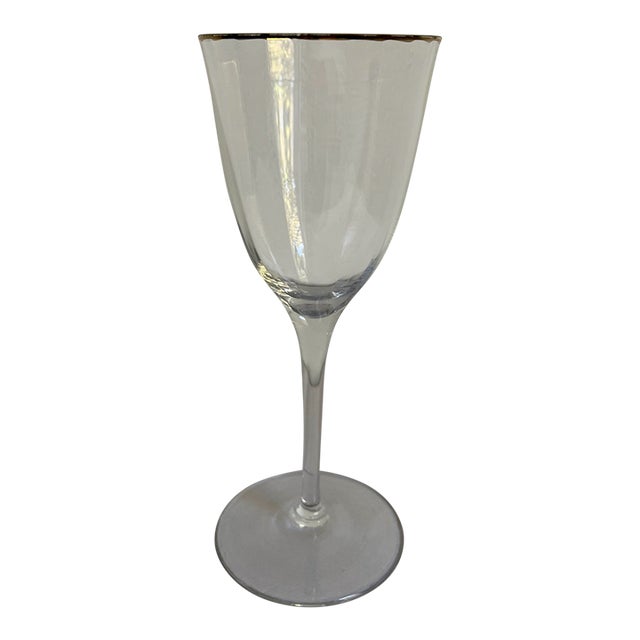 1990's Gorham Crystal "Laurin Gold" Goblet (Small) For Sale
