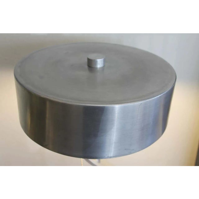 1960s Machine Age Aluminum Musical Note Table Lamp For Sale - Image 10 of 13