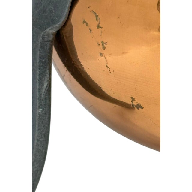 Early 20th Century Swedish Copper Teapot Hand-Forged Hammered Finish Tin Lining Three Iron Legs For Sale In Washington DC - Image 6 of 12