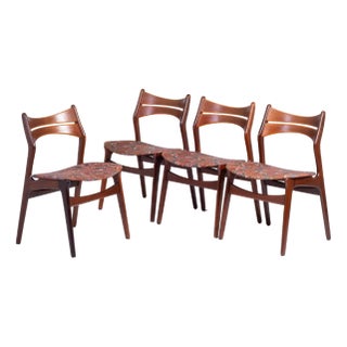 Teak Dining Chairs by Erik Buch for Christiansen Møbelfabrik, 1960s, Set of 4 For Sale