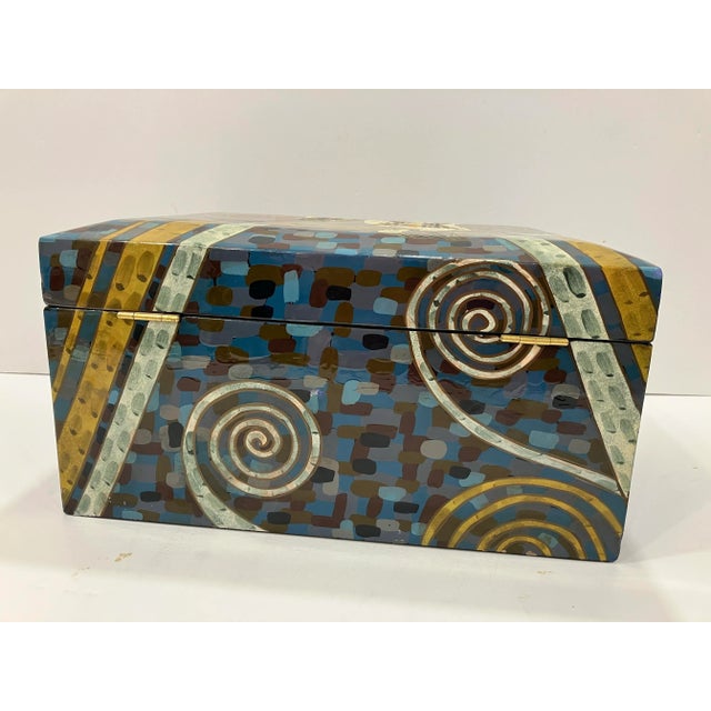 Black 1990s French Art Deco Style Box For Sale - Image 8 of 9