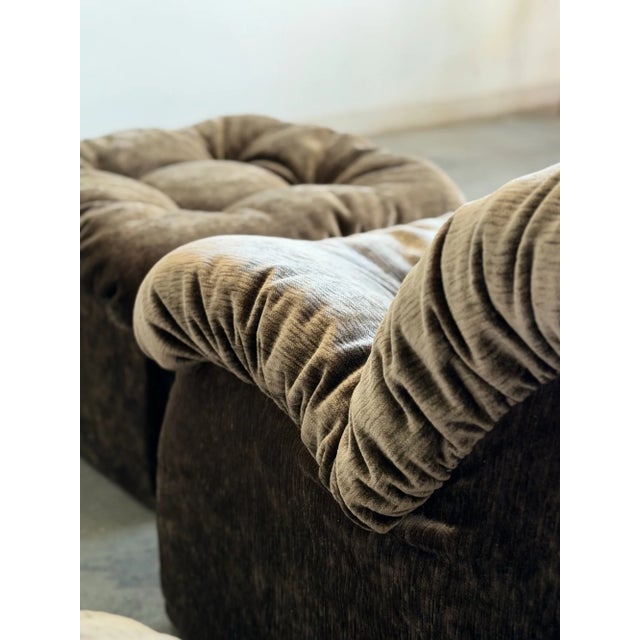 1980s Scoop Lounge Chair and Ottoman For Sale - Image 10 of 14