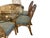 ​Wonderful vintage, Mid Century Modern, rattan and bamboo dining room set including glass table top and 6 chairs. The...
