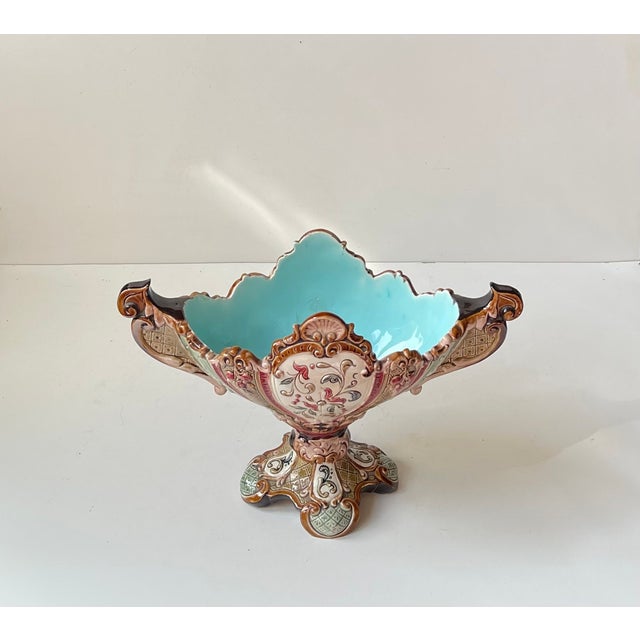 A playful 19th century majolica jardinière out of the renown workshop of wilhelm schiller & son in bohemia - circa 1890. A...