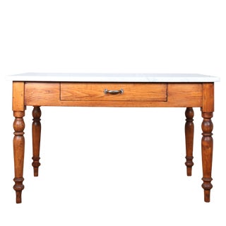 20th Century Italian Marble Top Kitchen Table For Sale