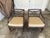 A beautiful pair of McGuire Target Back lounge chairs on casters. Purchased new in 2000. Two pairs and a single are...