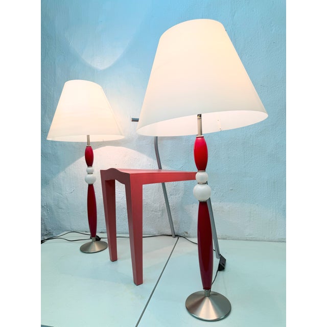 Large Italian Table Lamps by Antonangeli for Antonangeli Illuminazioni, 1980s, Set of 2 For Sale - Image 15 of 17
