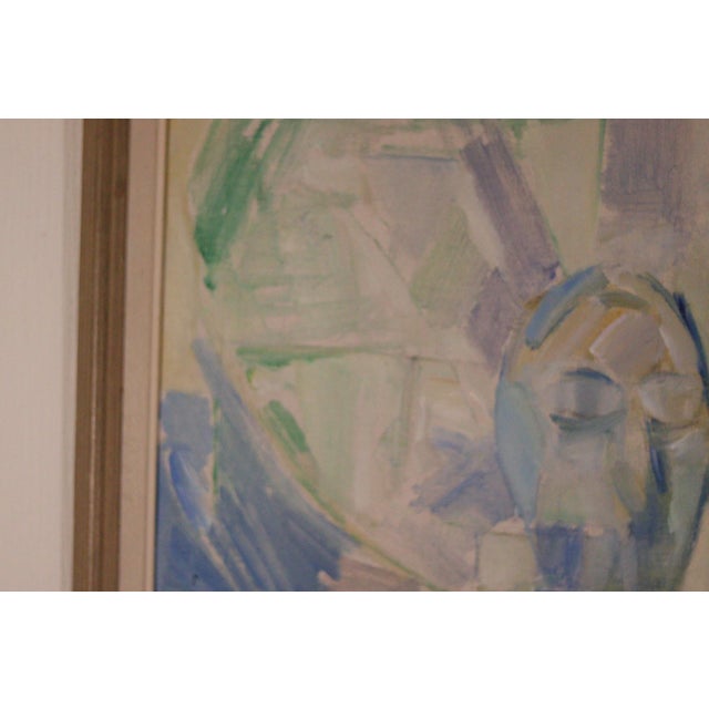 Blue and Green, 1970s, Oil on Canvas, Framed For Sale - Image 7 of 18