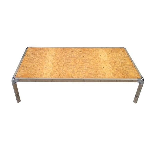 Mid-Century Modern Coffee Table in Root Wood and Steel, 1970s For Sale - Image 3 of 18