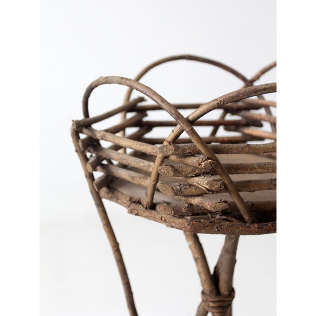 Antique Adirondack Twig Planter Table For Sale - Image 12 of 12