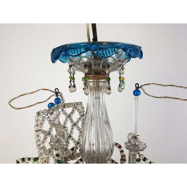 Boat Chandelier with Glass Beads, 1950s For Sale - Image 9 of 11