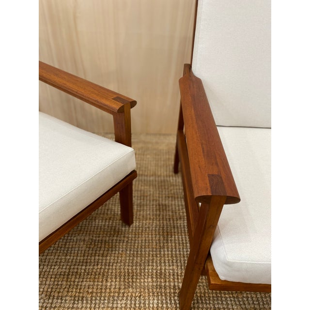 Niels Eilersen Set of Teak Lounge Chairs by Illum Wikkelsø for Eilersen Møbler, 1960s For Sale - Image 4 of 17