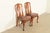 Baker Furniture Company Antique English Queen Anne Burl Wood Side Chairs or Dining Chairs, Circa 1860s For Sale - Image 4 of 14