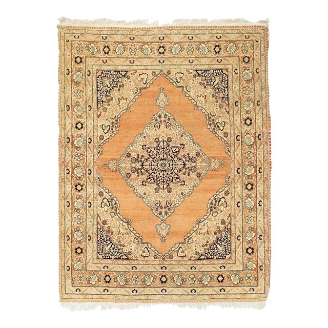 Late 18th Century Antique Tabriz Rug 4'5'' x 6'0'' For Sale