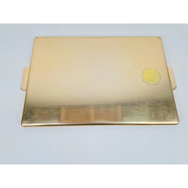 Large Gold-Anodised Aluminium Tray by Kaymet, 1950s For Sale - Image 3 of 7