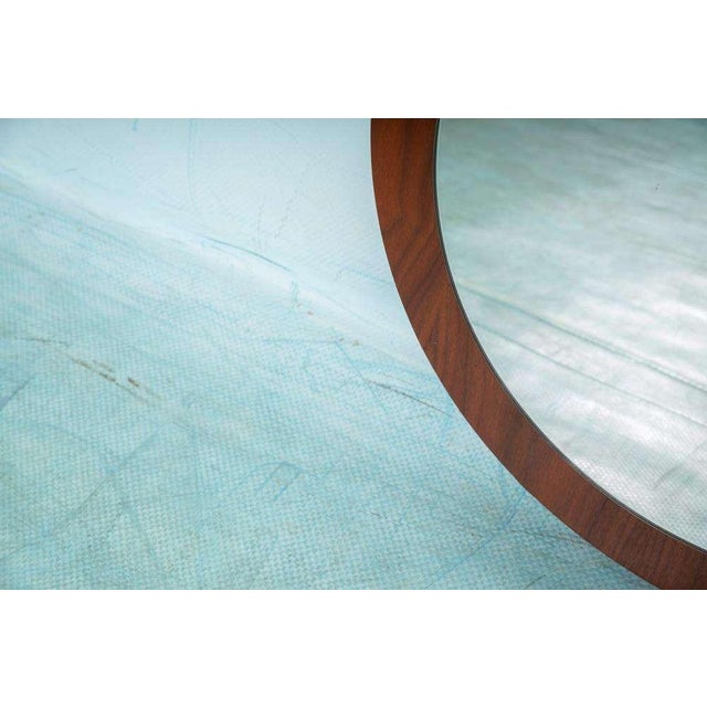 Vintage Wall Mirror in Walnut For Sale - Image 6 of 9