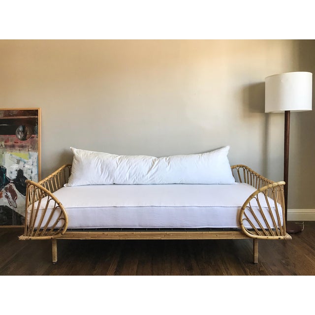 Vintage French Bamboo Rattan Daybed Chairish