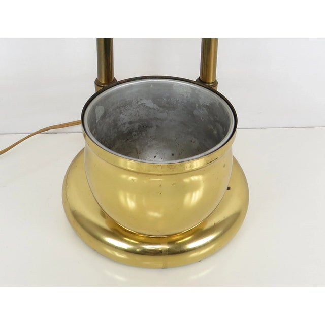 Brass Vintage Brass Double Sphere Globe With Planter Lamp For Sale - Image 8 of 8