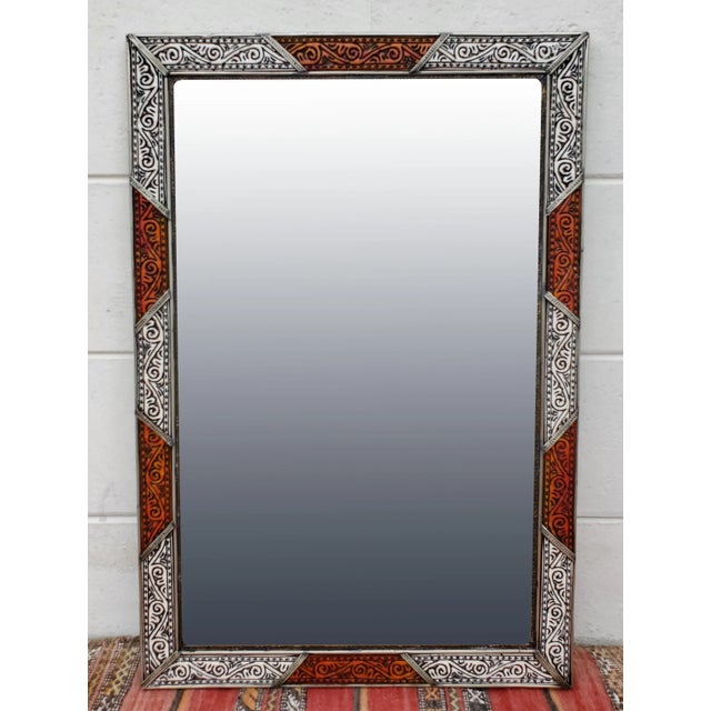 Wood Moroccan Medina Resin Mirror For Sale - Image 7 of 7