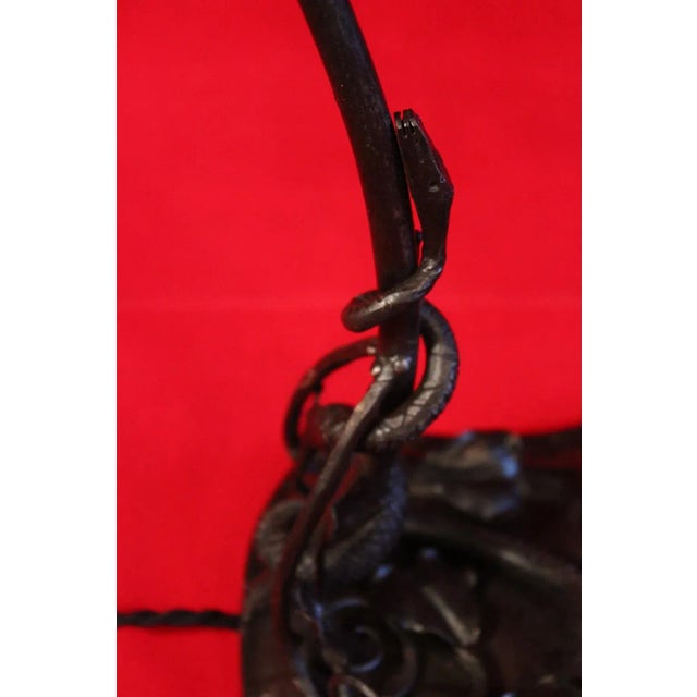 Metal 1920s French Art Deco Lamp With a Signed Daum Glass Shade For Sale - Image 7 of 10