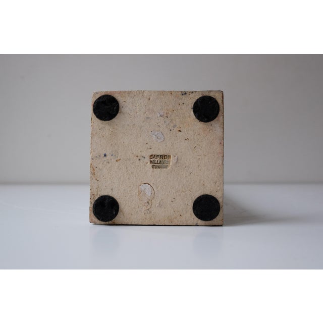 Square Tubular Vase in Glazed Stoneware by Roger Capron For Sale - Image 6 of 7