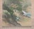 Tan "Landscape With Waterfall", Showa Japanese Silk Scroll Painting For Sale - Image 8 of 18