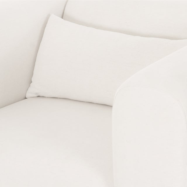 Tarra Cream Chenille Armchair For Sale - Image 4 of 5