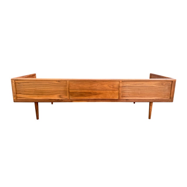 1950s Solid Walnut Case Sofa/Daybed by Mel Smilow For Sale - Image 10 of 14