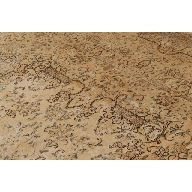 Rug & Kilim Oversized Antique Kerman Persian Rug in Beige With Floral Patterns | Rug & Kilim For Sale - Image 4 of 9