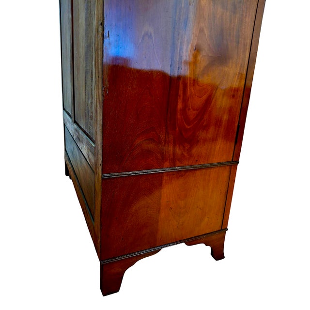 Early 20th Century Irish Flame Mahogany Bow Front Armoire in the Style of Robert Strahan & Co. For Sale In San Francisco - Image 6 of 13