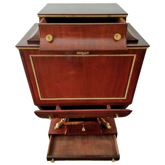 20th Century Secretary, or fall front, Desk ( secrétaire à abattant ) in the French Empire / Viennese and Austrian...