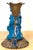 Early 20th Century French Belle Époque Chinoiserie Foo Dog Candelabra Lamp, Turquoise Flambé For Sale - Image 9 of 11