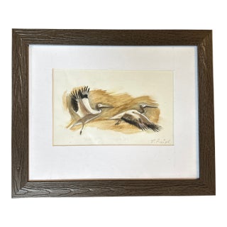 Contemporary Original Pelican Painting by Stephen Heigh “Flight” For Sale