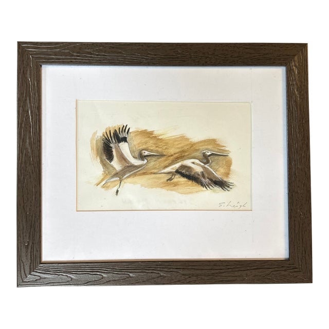 Contemporary Original Pelican Painting by Stephen Heigh “Flight” For Sale