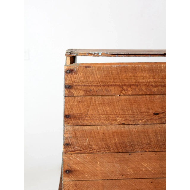 Antique Farmhouse Grain Bin Storage Chest For Sale - Image 12 of 13