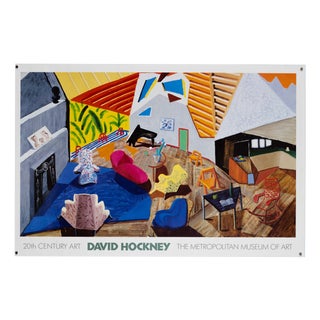 David Hockney at the Metropolitan Museum of Art Exhibition Poster, 1990s For Sale