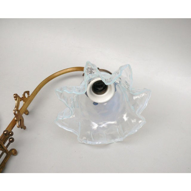 Art Nouveau Grand Piano Clamp Lamp in Brass and Opal Glass, Germany, 1890s For Sale - Image 18 of 18