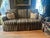 Offered is a Wesley Hall upholstered sofa, traditional, three cushion back with scroll arms over loose seat cushions and a...