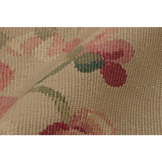 Antique Aubusson Rug in Beige-Brown With Floral Patterns, From Rug & Kilim For Sale In New York - Image 6 of 6