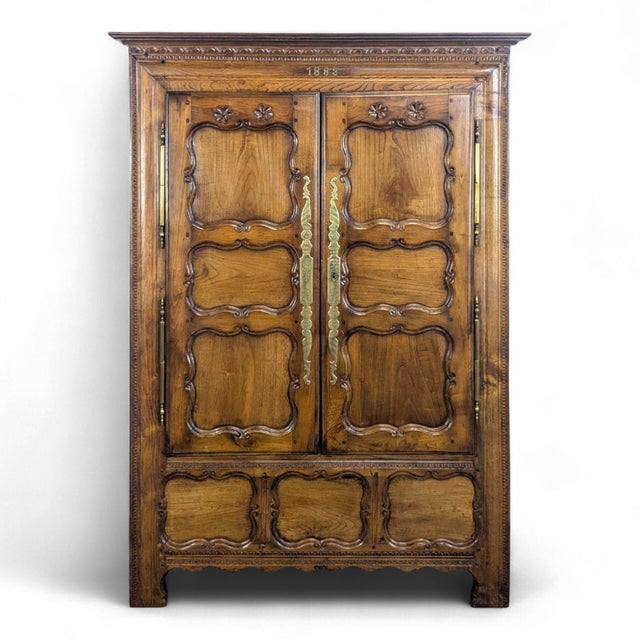 Breton Wardrobe in Cherry Wood, 1800s For Sale