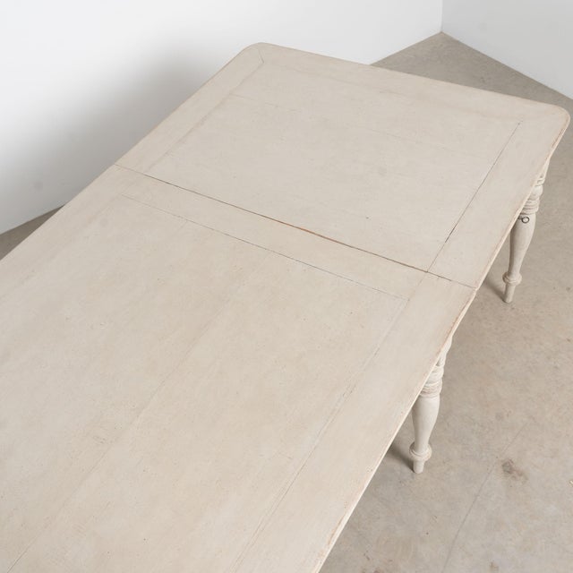 19th Century Swedish Antique White Painted Partners Desk Writing Table For Sale - Image 10 of 18