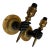 1930s Maison Charles French Brass Fist and Torch Wall Sconces - Set of 2 For Sale