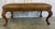 French Antique French Louis XV Bench, Hand-Carved Wood & Brown Leather For Sale - Image 3 of 14