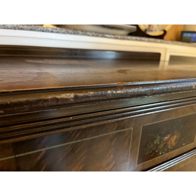 Antique Mahogany 4 Drawer Dresser With Casters. By Charles R Sligh For Sale In Seattle - Image 6 of 12