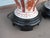 1950s Pair of Vintage Porcelain Ginger Jar Table Lamps Wood Base 1950s Red Orange For Sale - Image 5 of 6
