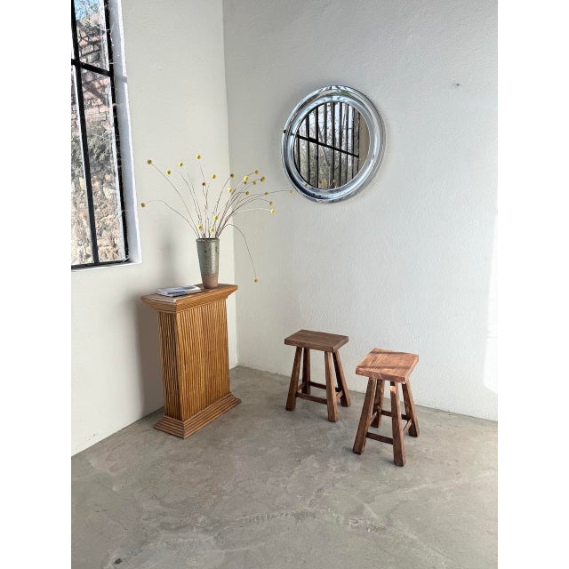 Vintage Oak Stools, 1960s, Set of 2 For Sale - Image 3 of 18